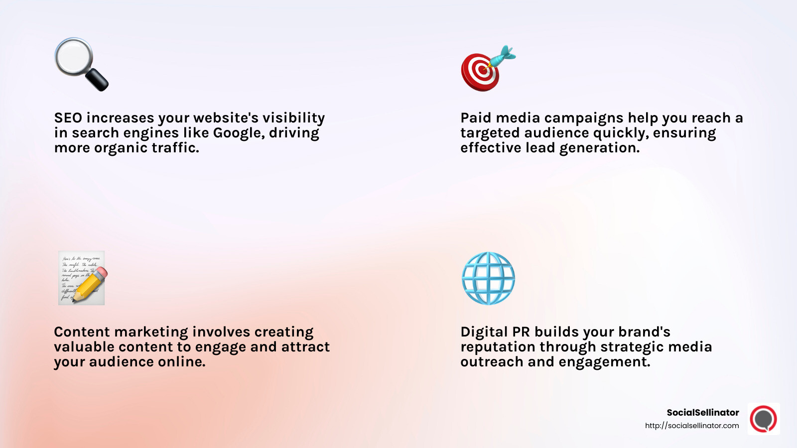SEO and Content Marketing Infographic - denver internet marketing agency infographic 4_facts_emoji_light-gradient
