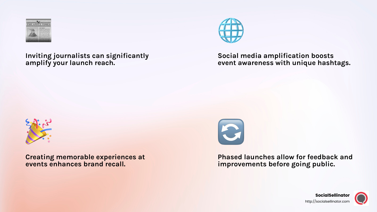 Slack's phased launch strategy was key to building a strong user community. - content for new product launch infographic 4_facts_emoji_light-gradient