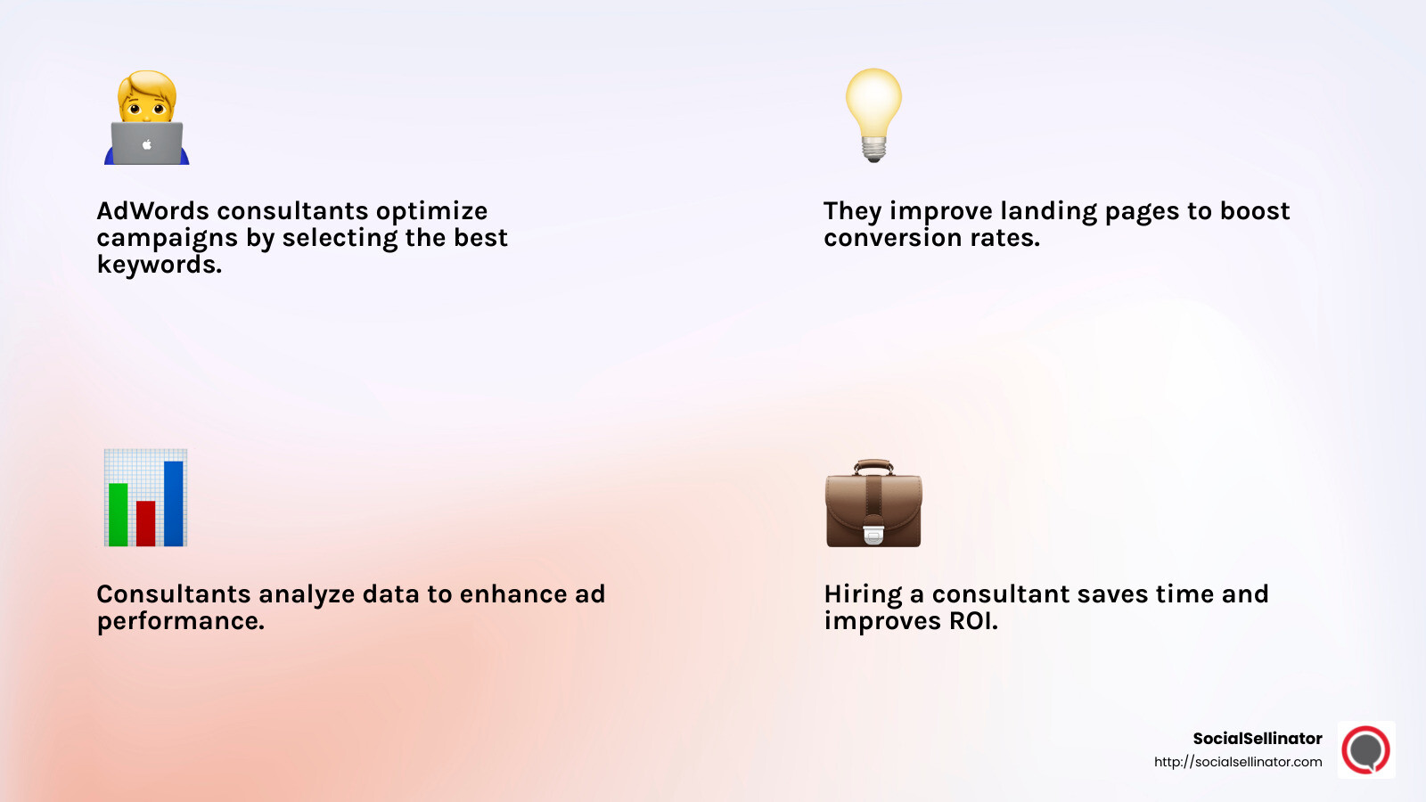 AdWords Consultant Expertise - adwords consulting services infographic 4_facts_emoji_light-gradient