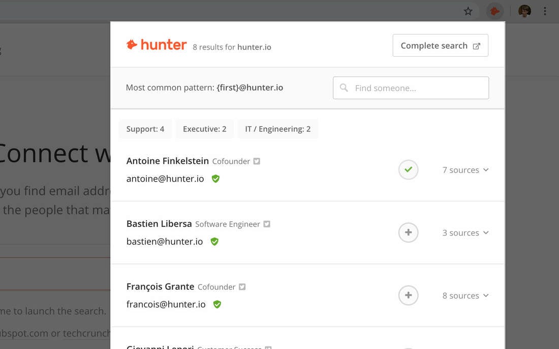 Email Identification: Hunter